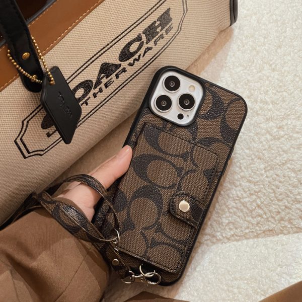 Coach iPhone Case With Wallet And  Strap Brown -SZK240402 - 图片 5