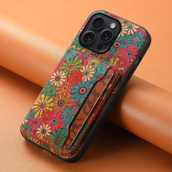 Vintage  Floral seasons Leather Wallet Case  – Boho Chic Protection for iPhone Case - 图片 6