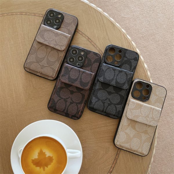 Coach iPhone Case With  Wallet Dark Brown-HP240513 - 图片 4