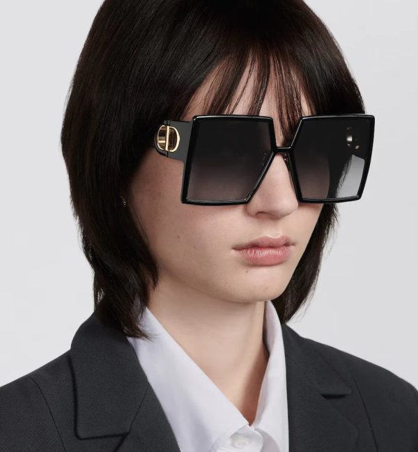 Oversized Black Square Sunglasses 30MTSU - 图片 4