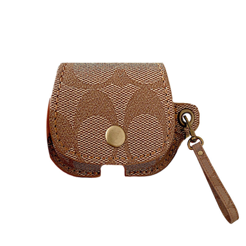 Leather Coach AirPods Case Brown-CC231215 - 图片 8