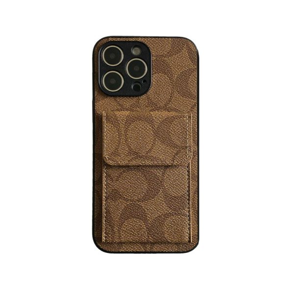 Coach iPhone Case With  Wallet Dark Brown-HP240513 - 图片 6