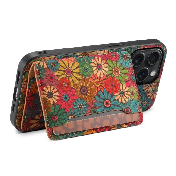 Vintage  Floral seasons Leather Wallet Case  – Boho Chic Protection for iPhone Case - 图片 8