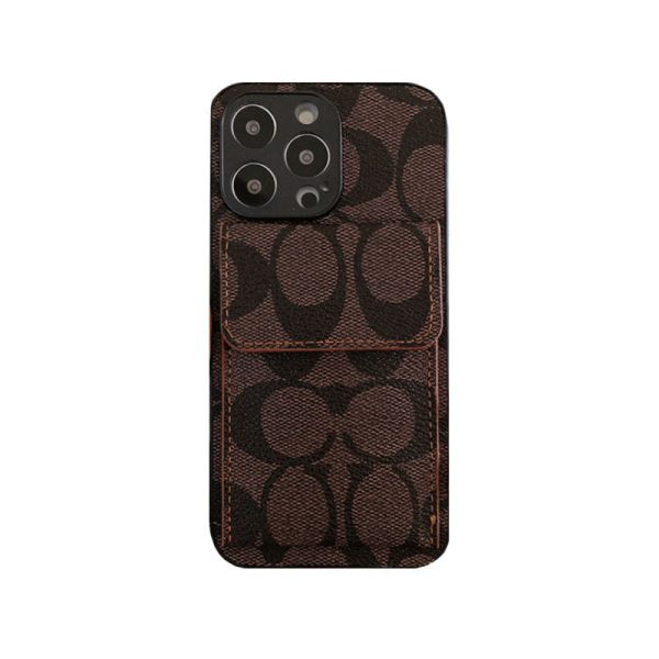 Coach iPhone Case With  Wallet Dark Brown-HP240513 - 图片 9