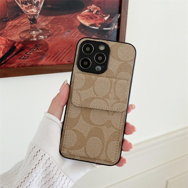 Coach iPhone Case With  Wallet Coffee-HP240513 - 图片 2