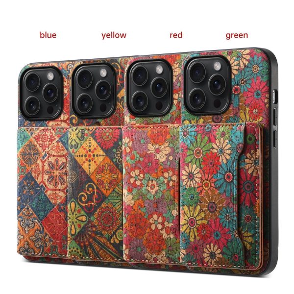 Vintage  Floral seasons Leather Wallet Case  – Boho Chic Protection for iPhone Case - 图片 9