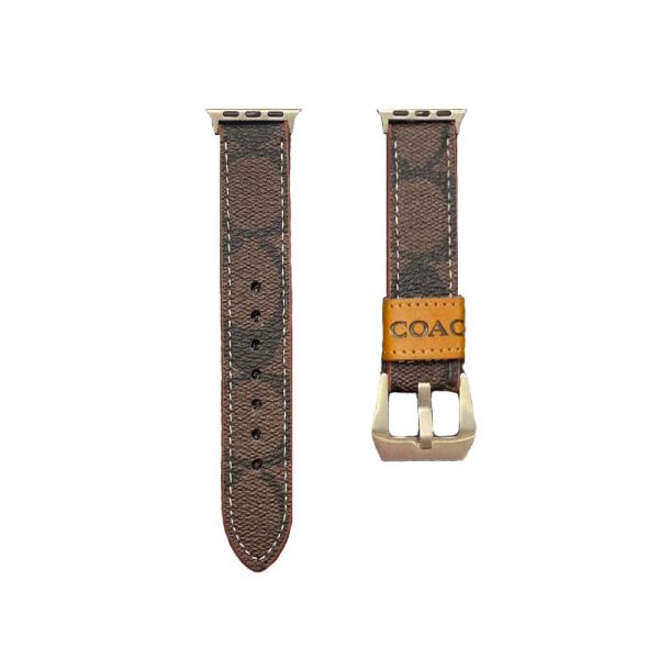 Leather Coach Apple Watch Band Dark brown-YHK244221710 - 图片 15