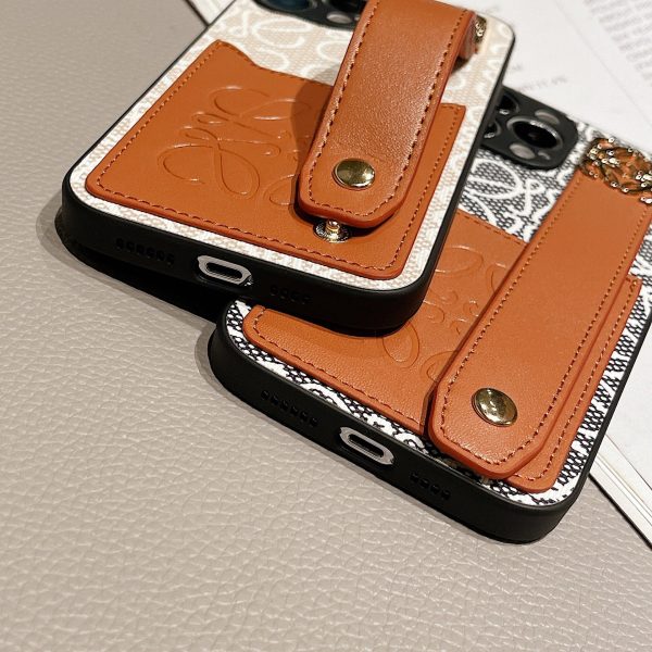 Leather  Loewe iPhone Case Black-HDK231201 - 图片 3