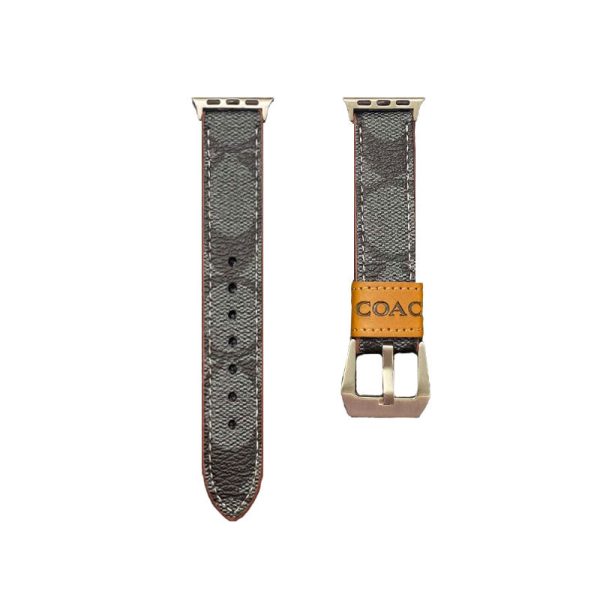 Leather Coach Apple Watch Band Dark brown-YHK244221710 - 图片 16