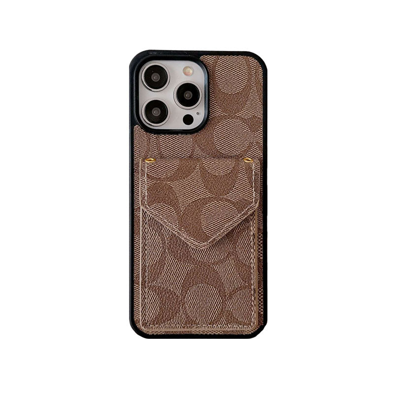Coach iPhone Case With Card Holder And Strap Light Brown -SJ240513 - 图片 9
