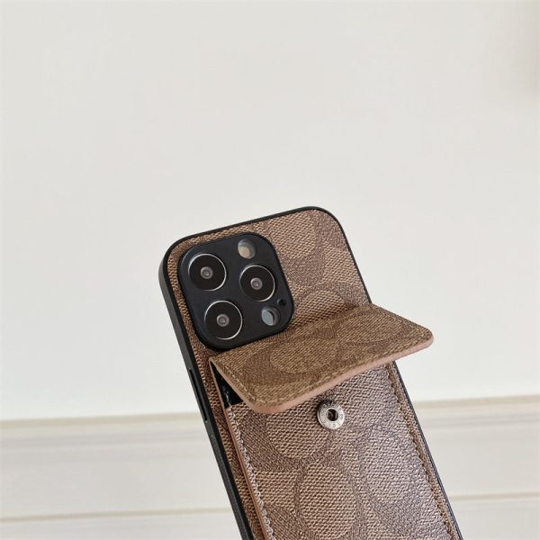Coach iPhone Case With  Wallet Light Brown-HP240513 - 图片 3