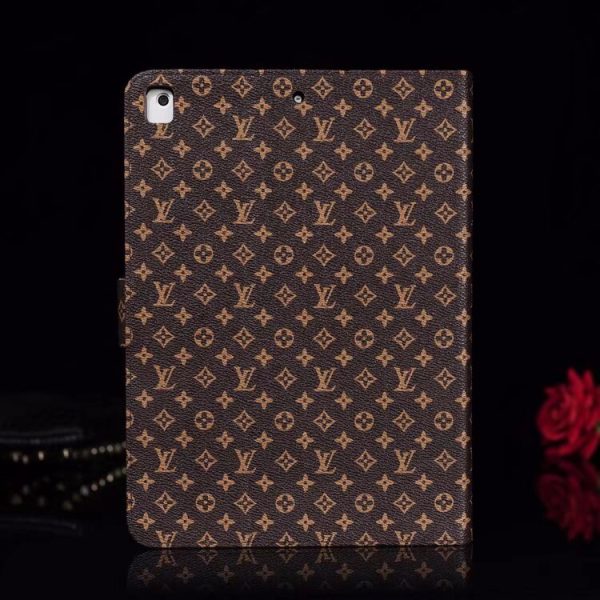 Elegant Monogram Canvas Flip Cover Apple iPad Protective Leather Case - 图片 9