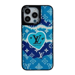Lou Blue Leather iPhone Case
