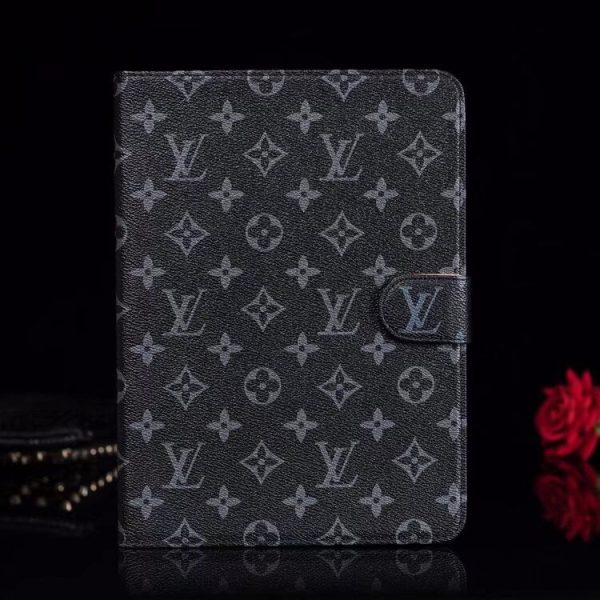 Elegant Monogram Canvas Flip Cover Apple iPad Protective Leather Case - 图片 10