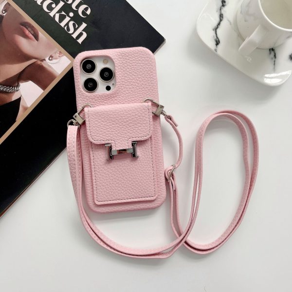 H Card Holder Leather Chain iPhone Case - 图片 12