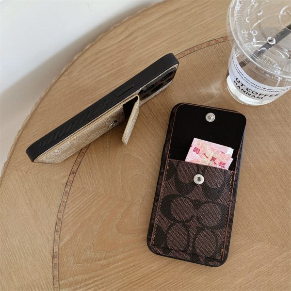 Coach iPhone Case With  Wallet Dark Brown-HP240513 - 图片 5