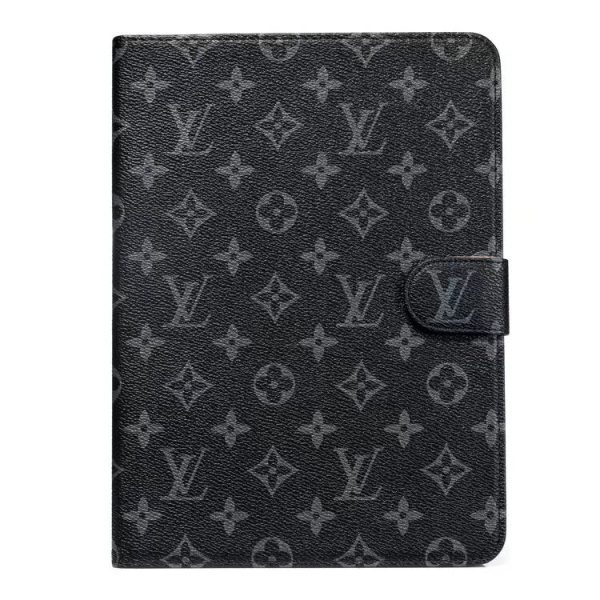 Elegant Monogram Canvas Flip Cover Apple iPad Protective Leather Case - 图片 13