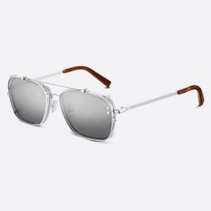 Light Blue and Silver Mirrored Square Sunglasses CDDMS4U