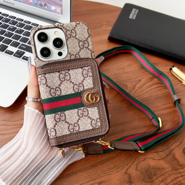 Lou GG Card Holder Chain iPhone Case - 图片 2
