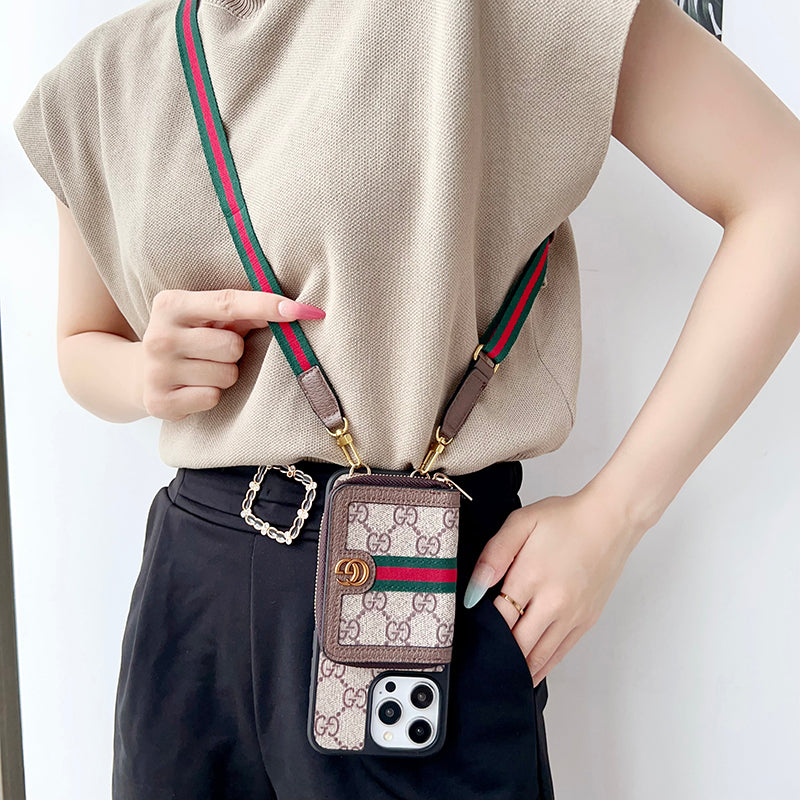 Lou GG Card Holder Chain iPhone Case - 图片 4