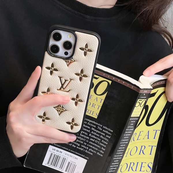 Lou Gold Leather iPhone Case - 图片 2