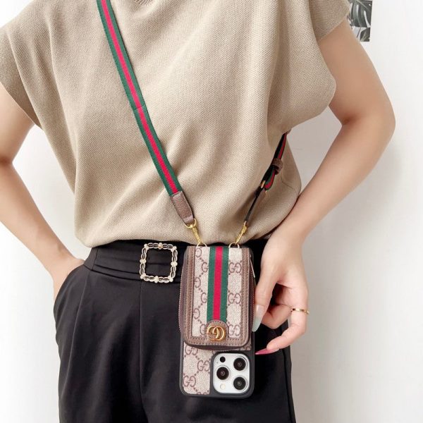 Lou GG Card Holder Chain iPhone Case - 图片 9