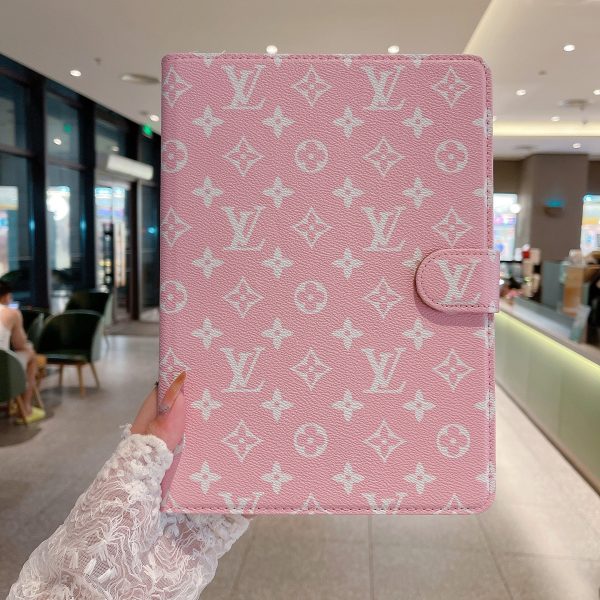 Elegant Monogram Canvas Flip Cover Apple iPad Protective Leather Case - 图片 18