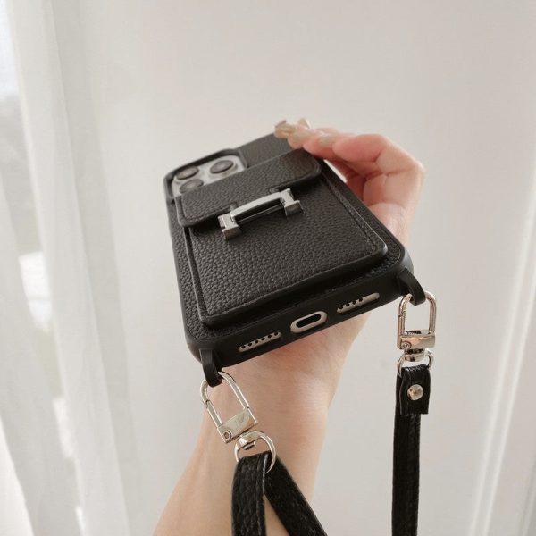 H Card Bag Leather Crossbody iPhone Case - 图片 10