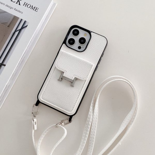 H Card Bag Leather Crossbody iPhone Case - 图片 15