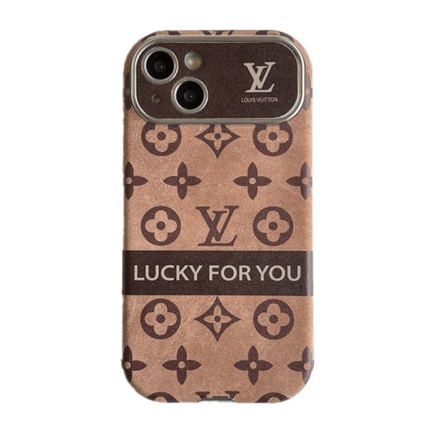 Lou Brown & Black Classic Leather iPhone Case - 图片 3