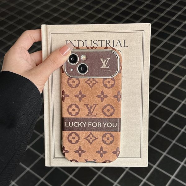 Lou Brown & Black Classic Leather iPhone Case - 图片 16