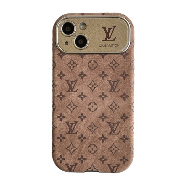 Lou Brown & Black Classic Leather iPhone Case - 图片 2