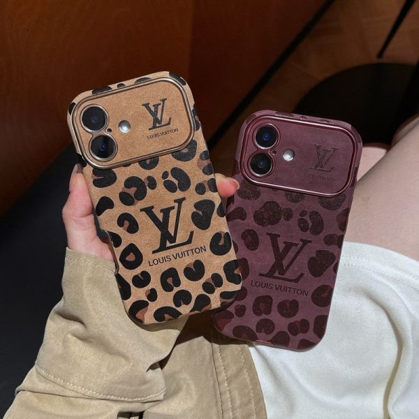 Lou Brown & Purple Color Leather iPhone Case - 图片 12