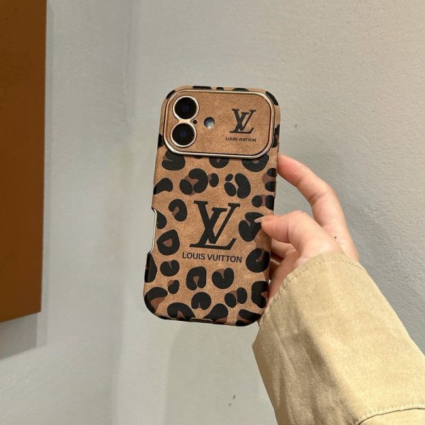 Lou Brown & Purple Color Leather iPhone Case - 图片 15