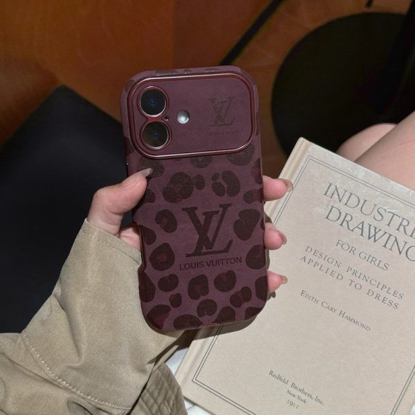 Lou Brown & Purple Color Leather iPhone Case - 图片 9