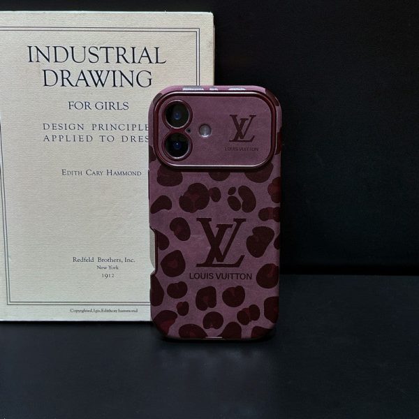 Lou Brown & Purple Color Leather iPhone Case - 图片 8
