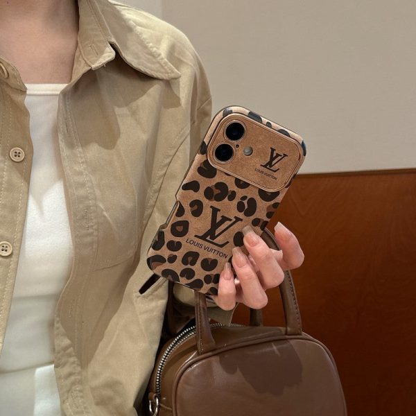 Lou Brown & Purple Color Leather iPhone Case - 图片 7