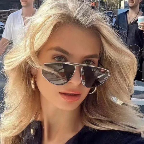 Metal temple cat-eye sunglasses 0899 - 图片 11