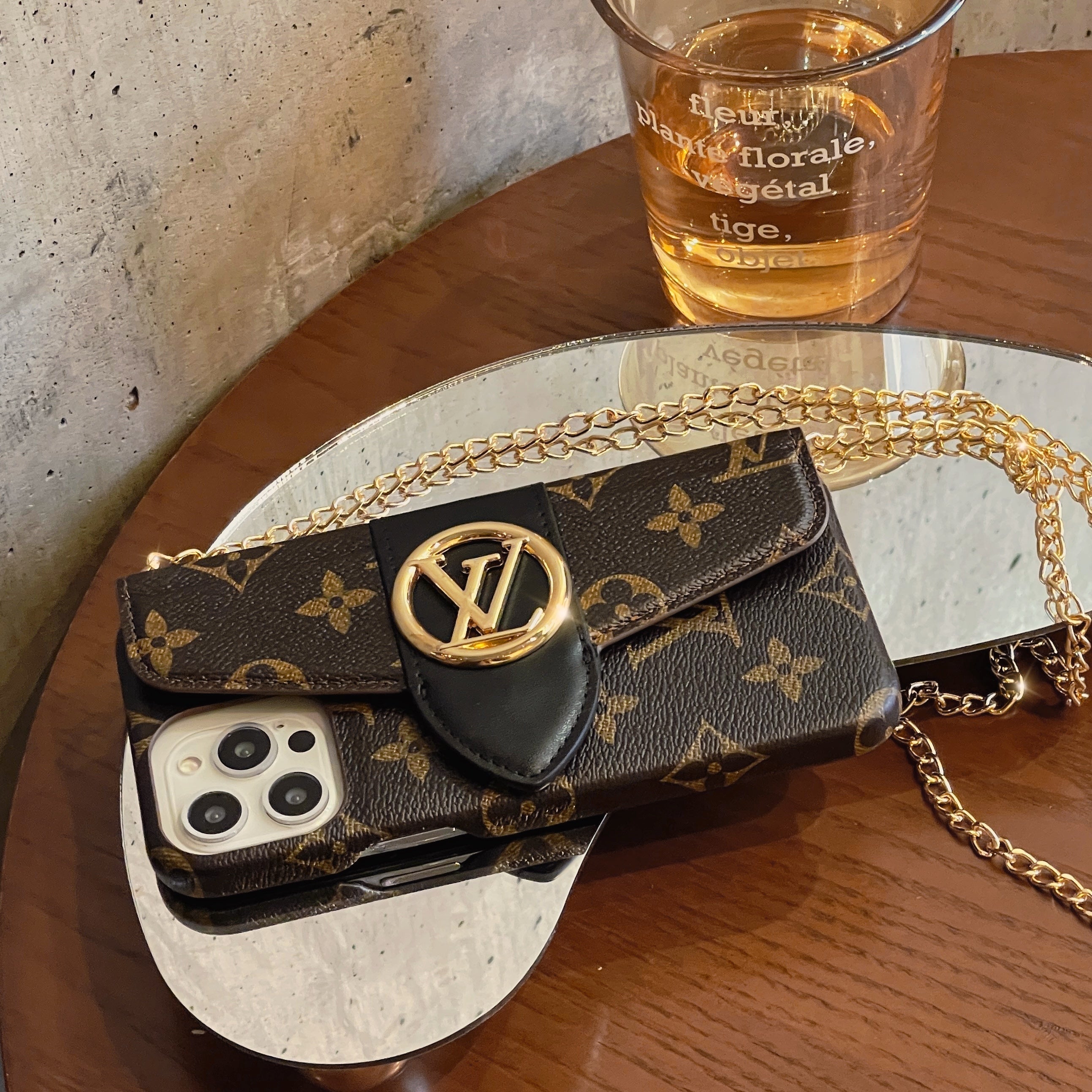 Lou Gold CrossBody Card Holder iPhone Case - 图片 3