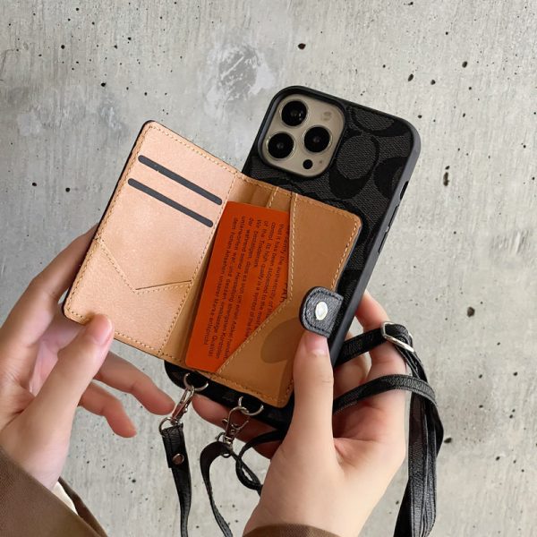 Coach iPhone Case With Wallet And  Strap Brown -SZK240402 - 图片 3