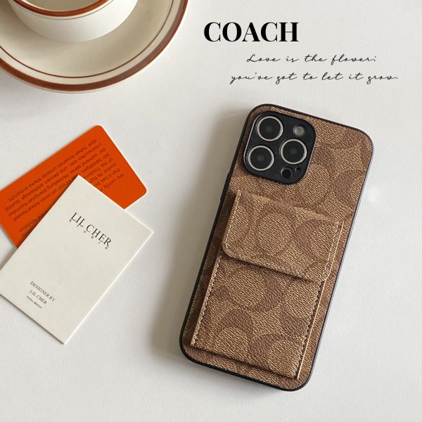 Coach iPhone Case With  Wallet Light Brown-HP240513 - 图片 2