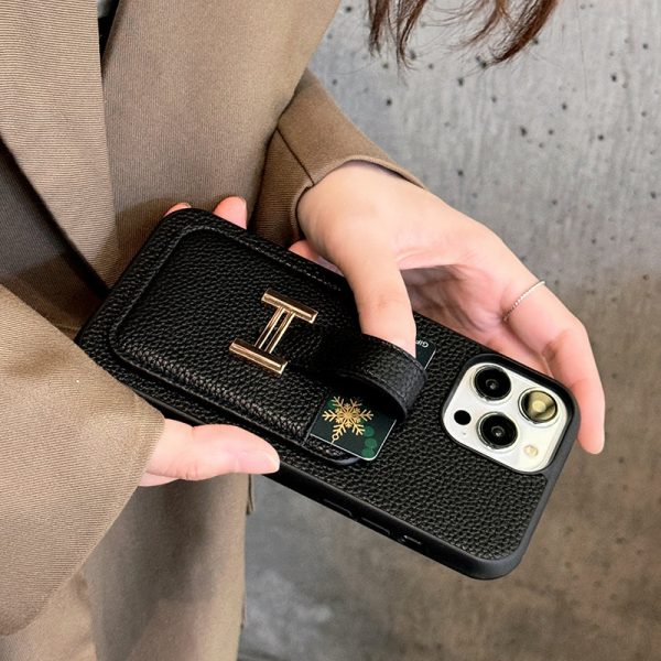 H Card Holder Leather iPhone Case - 图片 9