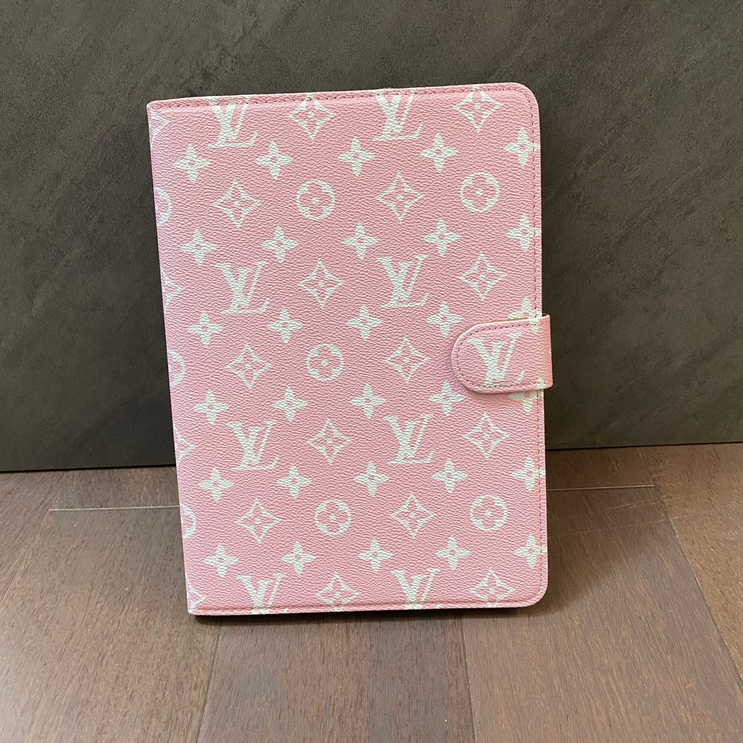 Luxury Canvas Monogram Leather Fresh Summer Theme Pattern Apple iPad case - 图片 4