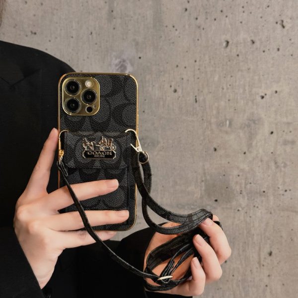 Coa Card Bag Leather Chain iPhone Case - 图片 3
