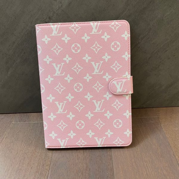 Elegant Monogram Canvas Flip Cover Apple iPad Protective Leather Case - 图片 3