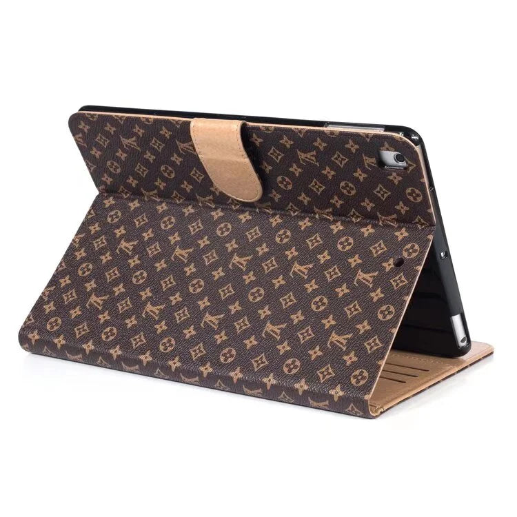 Luxury Canvas Monogram Leather Fresh Summer Theme Pattern Apple iPad case - 图片 13