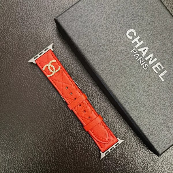 Luxury Gold Monogram 3D Embossed Leather Apple Watch Strap - 图片 20