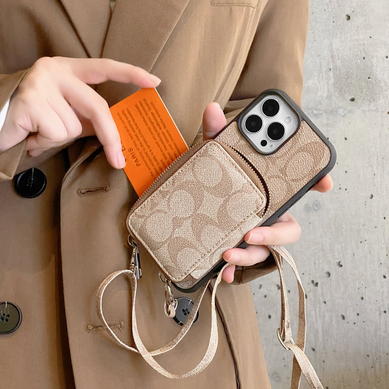 Coach iPhone Case With Wallet Coffee-LQB241412 - 图片 4