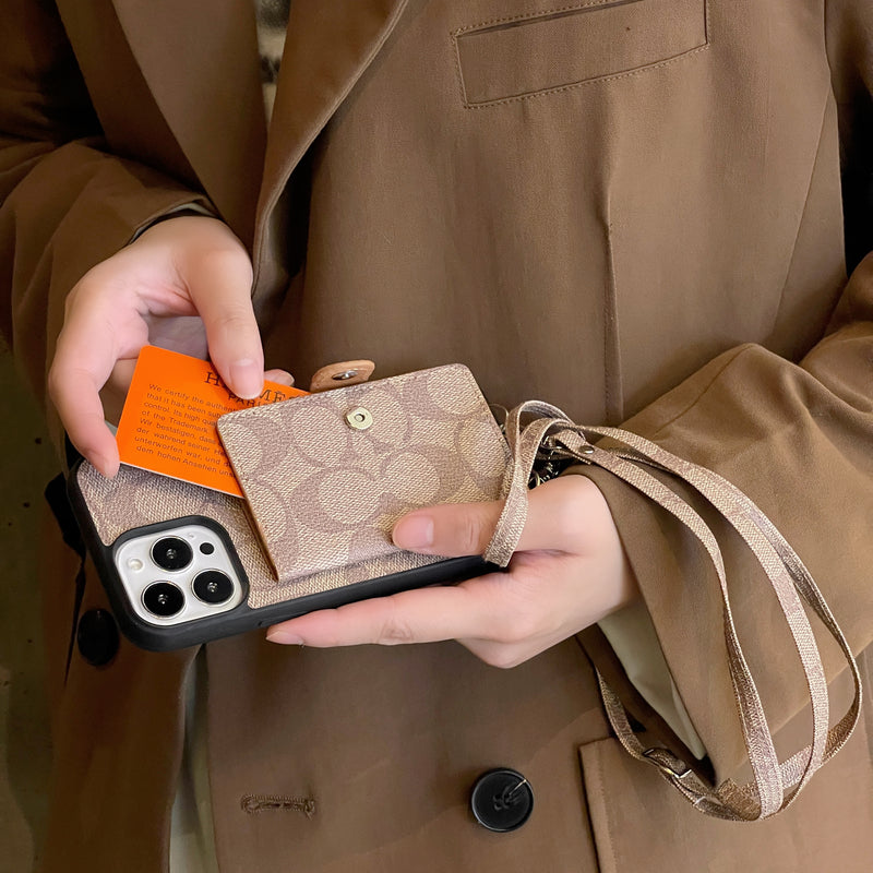 Coach iPhone Case With Wallet And  Strap White -SZK240402 - 图片 5