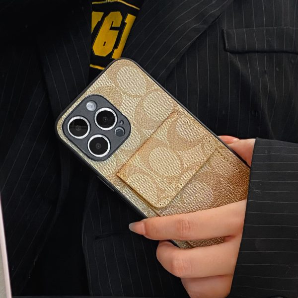 Coach iPhone Case With  Wallet Coffee-HP240513 - 图片 3